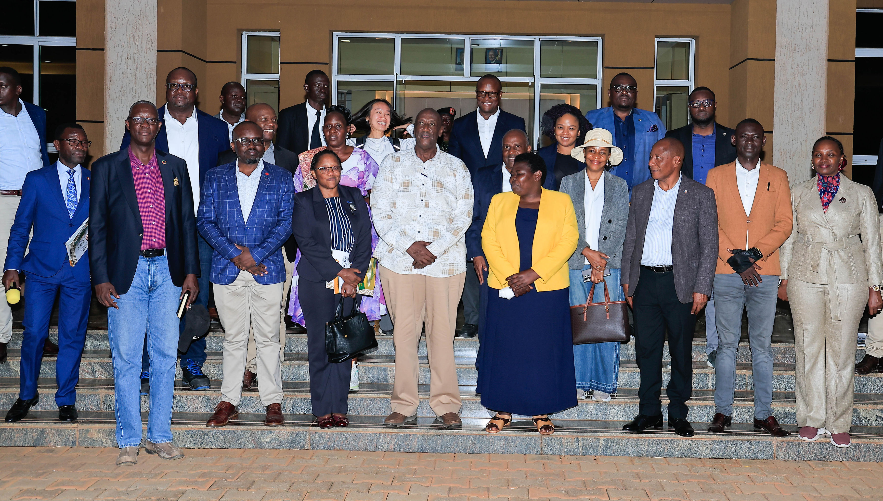 Group Photo with Gen. (Rtd.) Caleb Akandwanaho (Gen. Saleh), Deputy Secretary General, Rt Hon Rosemary Namayanja and various CEO during the Inaugural Information Tour at Kapeeka Industrial Park