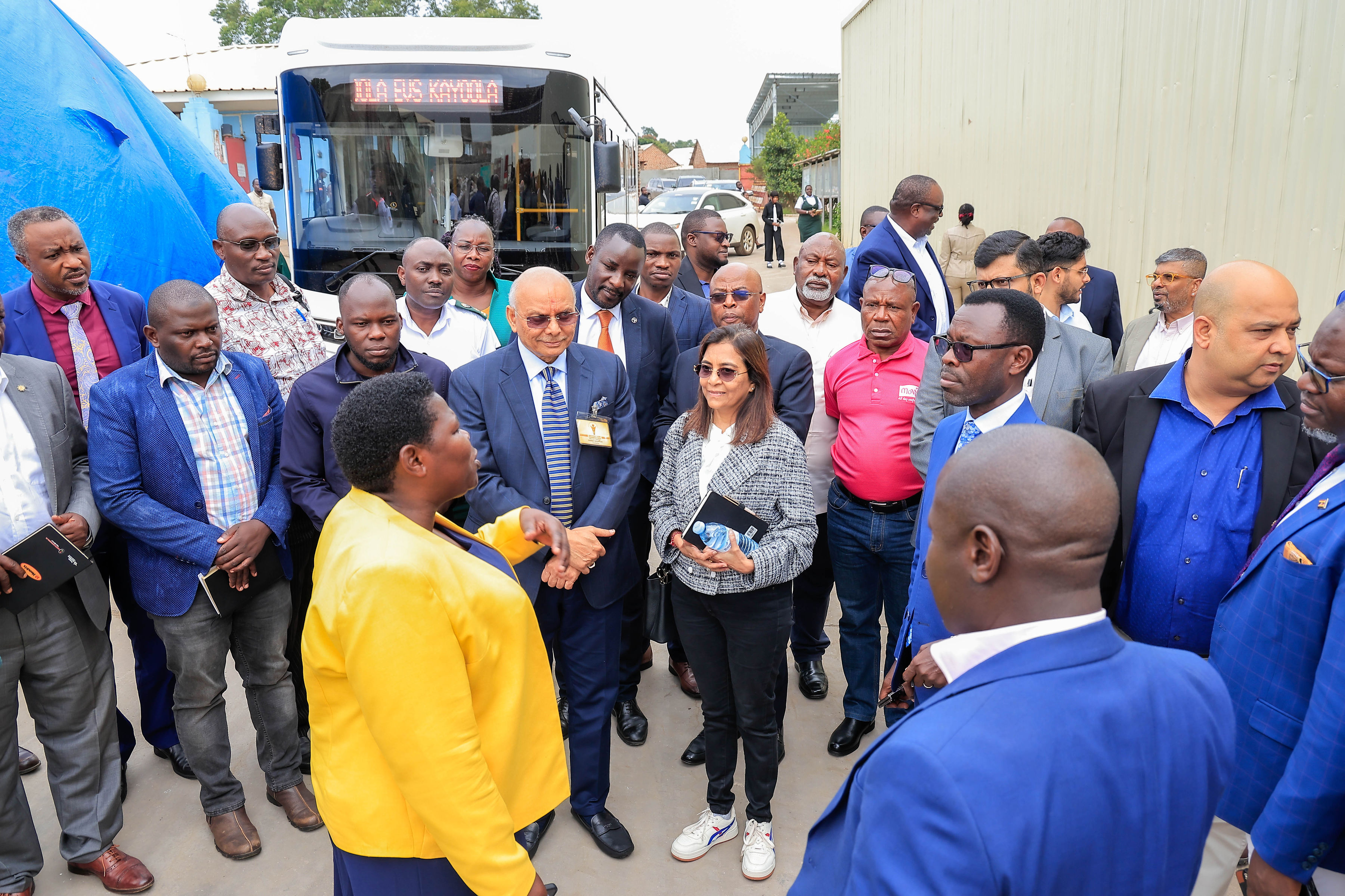 Deputy Secretary General, Rt Hon Rosemary Namayanja engaging with delegates present for the Information Tour at Kapeeka Industrial Park